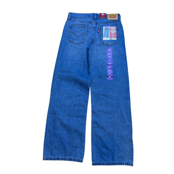 Levis Girls Wide-Leg Jeans Size 10 Blue Denim NWT - Picture 2 of 6